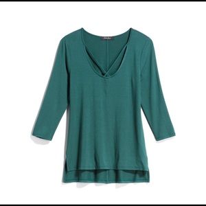 Laila Jayde Mehann Neck Cutout Detail Knit Top